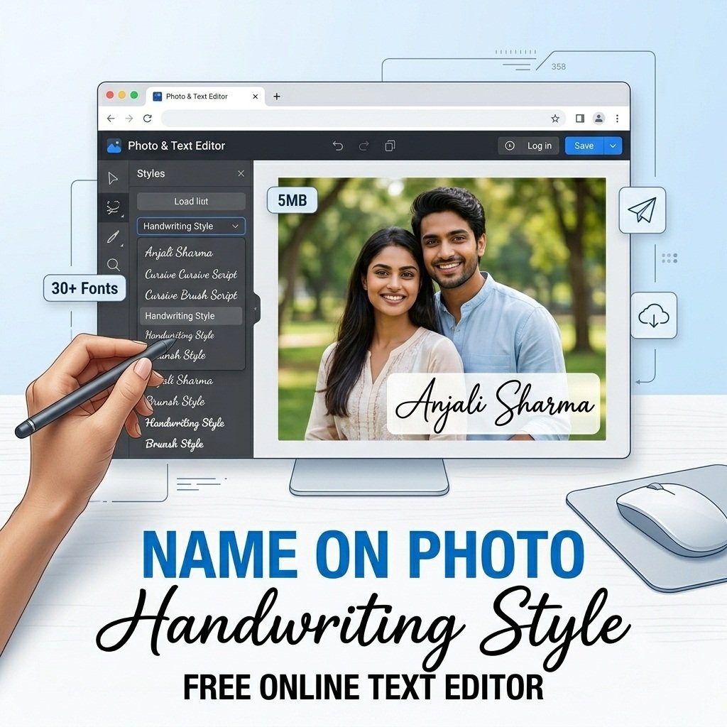 Name on Photo Handwriting Style